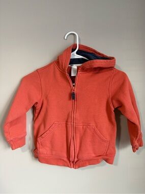 Janie and Jack Coral Hooded Zip-Up Sweatshirt Size 4T